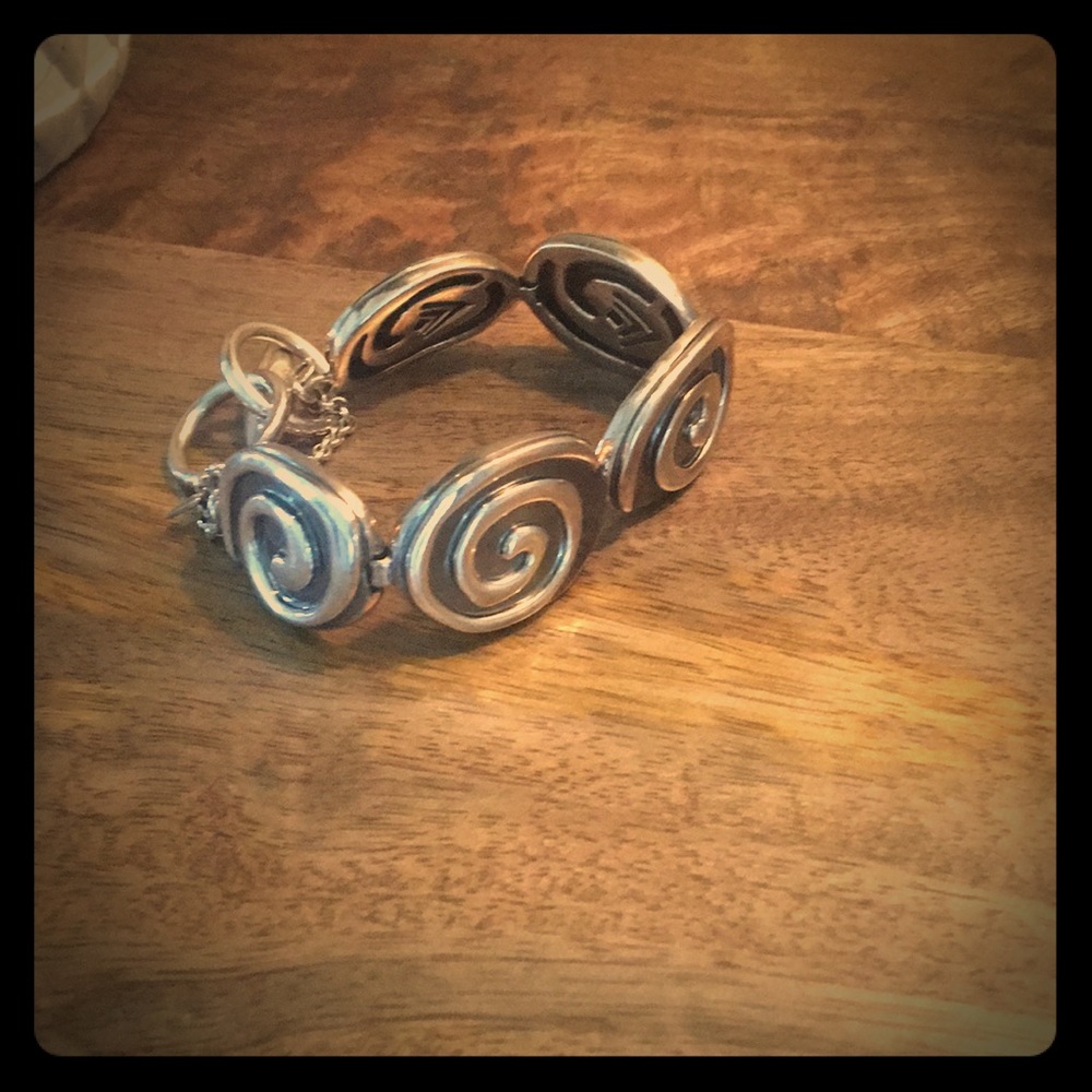 Silpada Sterling Silver Swirl Link Bracelet